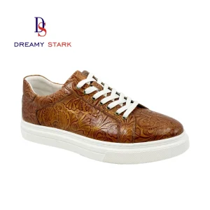 Brand Original Customized Spring Four New Footwear Fashion Men’s Toe Lace up Sneakers Leisure Leather Handmade Shoes