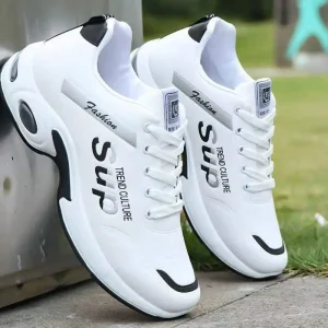 Breathable Height Increasing Mesh Upper Slip On Sports Casual Running Shoes Comfortable Fashion Men’s Shoes for Summer