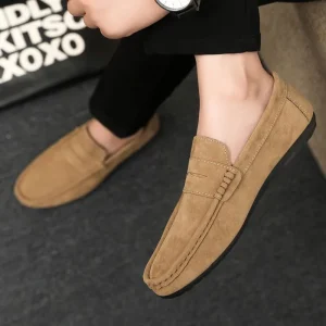 Breathable Lightweight Comfortable PU Upper Rubber Outsole Slip-on Casual Men’s Moccasins Loafers All Seasons