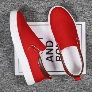 Breathable Lightweight Low-Top Canvas Casual Men’s Walking Shoes for Spring Autumn Winter