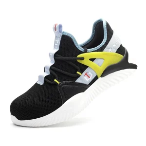 Breathable Lightweight Steel Toe Puncture-proof Flying Knit Upper for Midsole Factory Use Unisex Safety Shoes