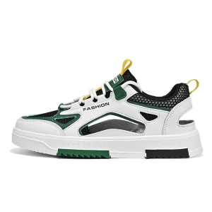 Breathable Men’s Casual Sneakers High Street Style Sporty Shoes with Lace Up Closure