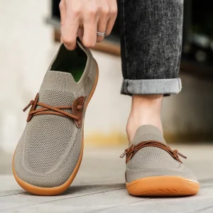 Breathable Mesh Barefoot Dress Shoes For Men Minimalist Oxford Zero Drop Formal Sneakers Wide Toe Box Office Wear