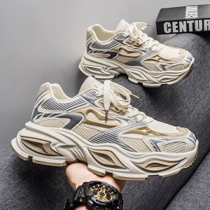 MK29 Men’s Shoes Autumn New Breathable Mesh Men’s Sports Shoes Trendy Versatile Thick Sole Heightening Casual Running Dad Shoes