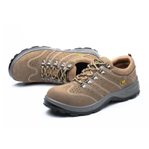 Breathable Mesh Suede Leather Sports Safety Work Shoes for Men Steel Toe Protection Construction