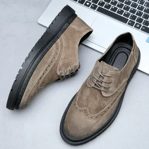 British Heights Men’s Slip-On Pigskin Casual Dress Shoes Soft PU Leather