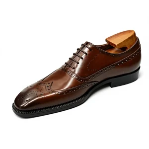 British Retro Business Formal Lace-up Oxford Leather Shoes Men Summer Light Luxury Handmade Cowhide Breathable Brogue Carved