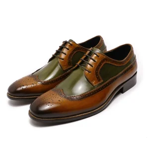 British Style Formal Italian Oxford Genuine Leather Shoes for Men