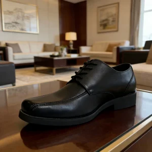 British Style Leather Shoes Men Business Formal Thick Soled Men’s Shoes Groom Wedding Oxfords Black Regular Models