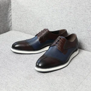 British Style Men’s Dress Shoes Glossy Leather Urban Business Casual Shoes for Men