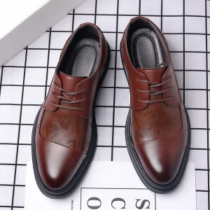 British Style Wedding Business Casual Soft Sole Plus Size PU Leather Comfortable Versatile Men’s Formal Loafers