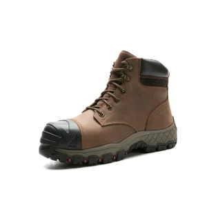Brown Comfortable Low-cut Men’s Leather Anti-slip Anti-Smashing Stylish Factory Direct Sale Safety Boots