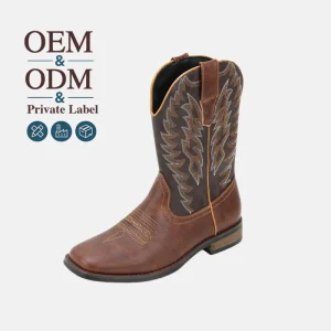 Brown Mid Vintage Embroidered Composite Men’s Cowboy Boots