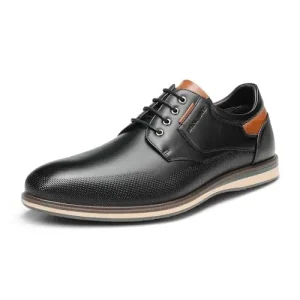 Bruno Marc Men’s Lace Up Comfort Solid Synthetic Casual Dress Shoes Business Formal Oxfords Size 10.5 Black LG19008M