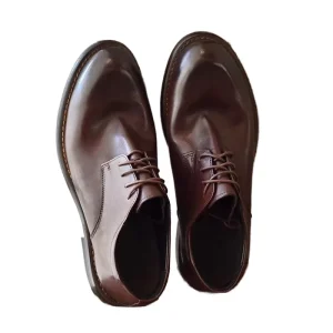 Burgundy Full Grain Leather Plain Toe Derby Shoes Men, Hand Polished Lace up Business Formal Oxford Dress Shoes