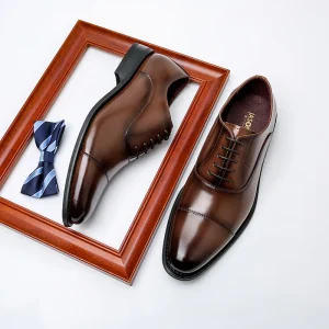 Business Comfortable Wear Genuine Leather Dress Shoes Oxford Shoes Men Office Party Shoes