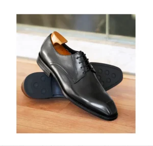 Business Formal Men’s Imitation Wood Grain Sharp Tip Breathable Lace Up Elegant Gentleman’s Shoes PU Leather