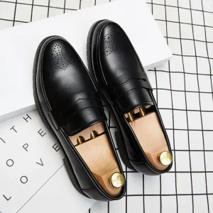 Business Leather Shoes Men’s Breathable Casual Shoes Men’s Casual Leather Shoe Zapatos De Cuero