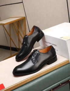 Business Men’s Formal Leather Shoes Stylish Lace up British Style Handcrafted Genuine Leather Shoes