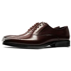 Business Men’s Shoes Brogue Pointed-toe Leather Shoes Wedding Oxford Shoes Trendy Style