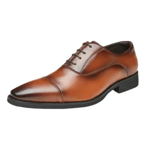 Business Shoes Adult Men’s Dress Shoes Inner Height Increased Men’s Formal Oxford Shoes Soft Sole Genuine Leather Gentlemen