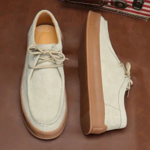 Business Shoes Cowhide Walking Shoes Men’s Loafers with Rubber Soled Dress Shoes