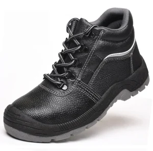 CE S3 Men’s Classic Style Safety Boots Leather Upper Steel Toe Shoes Puncture Proof Industrial Work Shoes