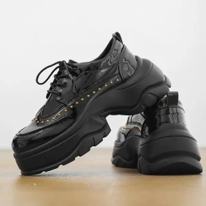 CF-1 New Good Quality Thick-soled Comfortable Men Leather Shoes Large Size Outdoor Party Casual Men Walking Shoes