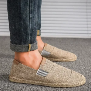 Canvas Men Anti slip Big Size Loafer Shoes for Men Soft Sole Walking Style Outdoor Men’s Casual Shoes