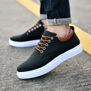 Canvas Shoes Mens Foreign Trade New Versatile Breathable Cloth Casual Work Low Top Ventilation Sports Rubber Sole Shoes