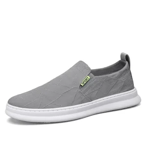 Canvas Shoes Men’s Summer Breathable Durable Casual Flat Sneakers All Match Work Slip On Cloth Rubber Outsole