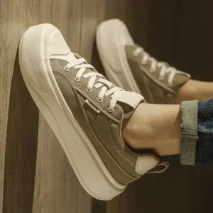 Casual Lace-up Rubber Sneakers With Low Top Design Hiking Men’s Walking Shoes