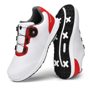 Casual Lightweight Waterproof Non Slip Leather Men’s Sports Athletic Professional Golf Shoes