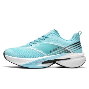 Casual Men’s Fashion Sneakers, Stretch Fabric Upper, Breathable Jogging Outdoor Cross-Country Running Shoes