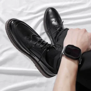 Casual Men’s Shoe Business Leather Shoe Luxury Sneaker Shoe Men Dress Shoe Flat Designer Shoe School Shoe for Boy