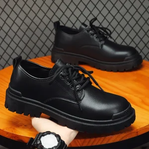 Casual Men’s Shoes in Four Seasons Style Classic Small Leather with Cotton Fabric Lining Fashionable for Spring Summer Autumn
