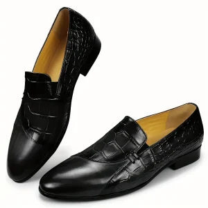 Casual One-step Loafers Design Men Penny Shoe Top Grain Cow Leather Handmade Classic Style Fashion Leather Shoes