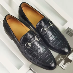 Casual Summer Men’s Dress Shoes Comfortable Slip On Loafers Men with Closed Toe Fashionable Handsome Design Shoes Men