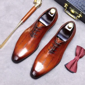 Chinese Factories Supply Custom-Made Men’s Shoes for Fashionable Casual Parties Weddings Black Color