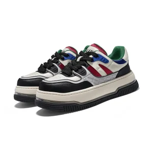 Chunky Sneakers Men’s Luxury Designer Platform Soles Streetwear Aesthetic Breathable Skateboarding Footwear