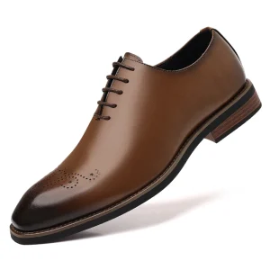 Classic British Style Red Outsole Men’s Heightening Formal Dress Shoes Casual Mens Office Walking Pu Leather Shoes