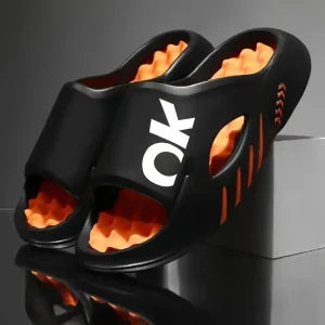 Classic Eva Open Toe Non Slip Light Flat Men’s Summer Outwear Massage Beach Slippers Home Sandals