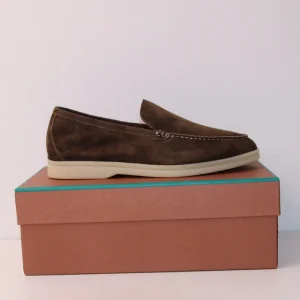 Classic Genuine Leather Men’s Loafers Suede Slip-On Driving Flat Casual Boat Shoes for Women