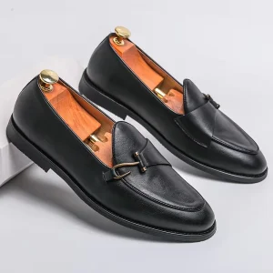 Classic Large Size Anti Slippery Men’s Casual Shoes Closed Toe Slip On Four Seasons Rubber Soft Loafer Sole