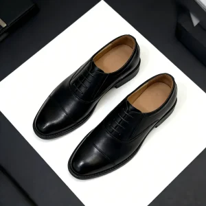 Classic Men’s Business Formal Casual Shoes Black Three Joints Groom Wedding Shoes Men’s Factory Outlet