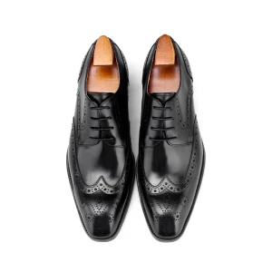 Classic Shoes Genuine Leather Lace Up Fashion Design Cow Leather Men British Derby Dress Shoes F64-DH25