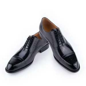 Classic Wedding Leather Dress Shoes for Men Business Office Genuine Cowhide Leather Handmade Lace Up