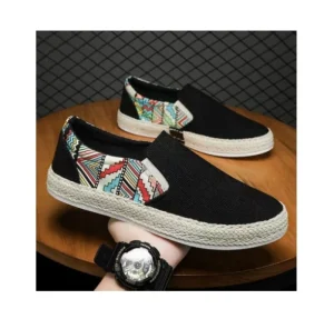 Cloth Shoes Men’s New Summer Breathable Casual Slip-on Thousand-layer Manual Men’s Canvas Board Shoes