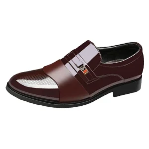 Comfort Men’s Business Casual Shoes Fashion Sneakers Office Walking Loafers Pu Leather Dress Shoes for Man