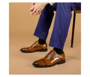 Comfortable Black Brown Custom Derby Shoes Men Trendy Dress Shoes Superior Quality Office Party Autumn Lace up Breathable
